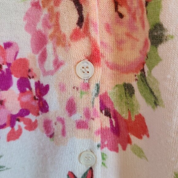 Merino wool floral cardigan - Picture 4 of 11